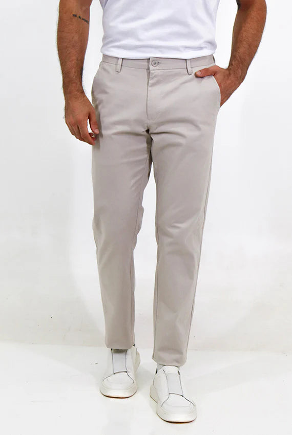 Calça Sarja Algodão Egípcio Cinza
