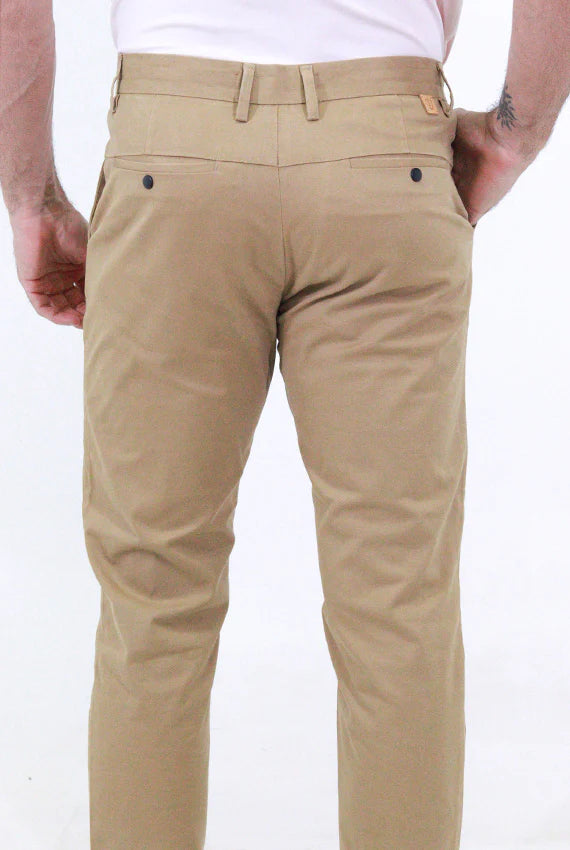 Calça Sarja Algodão Egípcio Caqui